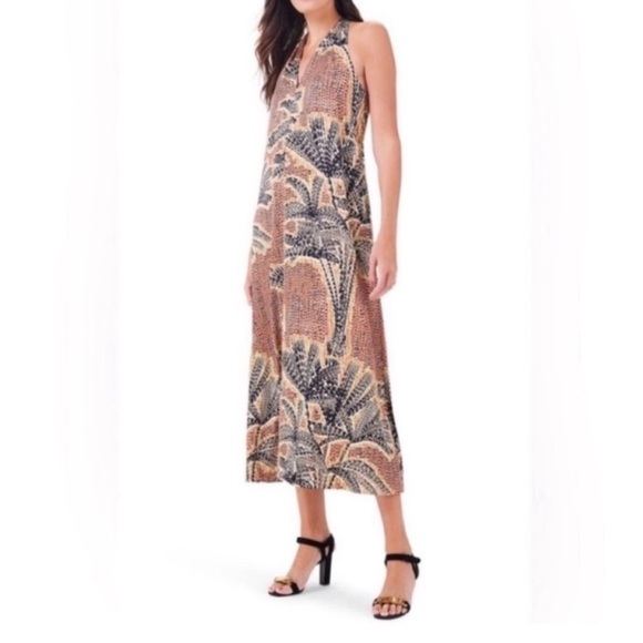 NIC + ZOE Dotty Palms Maxi Dress NWOT Small - Picture 1 of 10